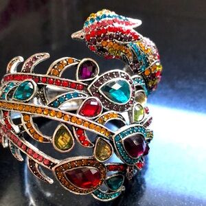 Peacock cuff bracelet